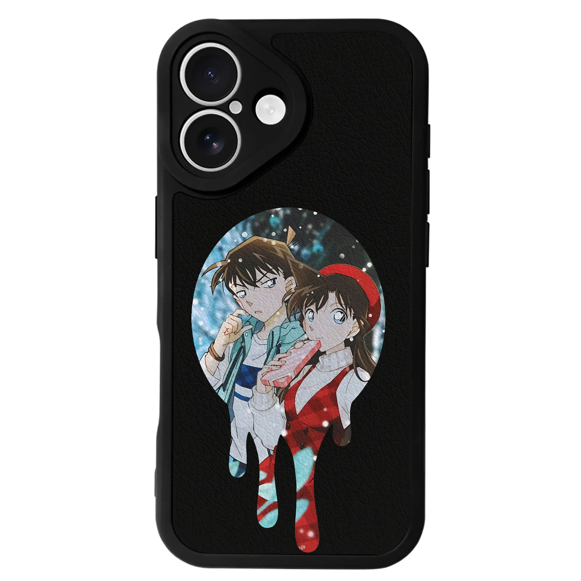 名探偵コナン グッズ 毛利 蘭 - IPhone 16シリーズ対応 ・ シリコンスマホケース ・ レザー調 ・ 高精度フィット ・ 耐衝撃 ・ ワイヤレス充電対応 ・ 精密カット